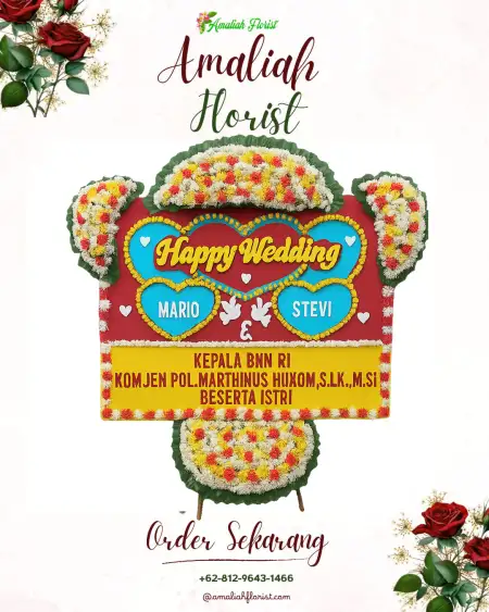 Papan Bunga Pernikahan Bedoho